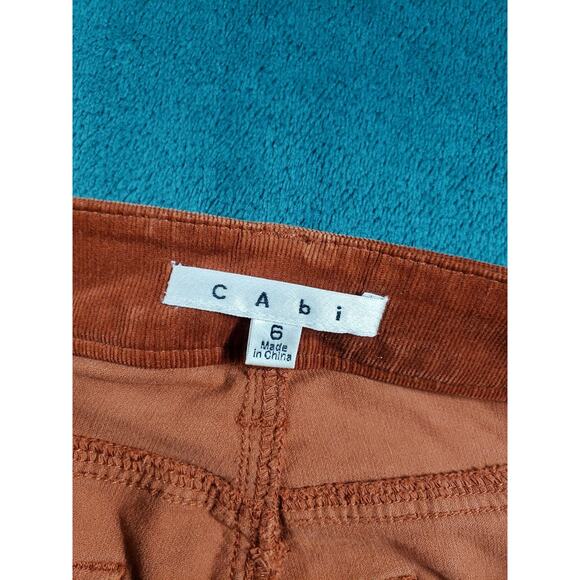 CAbi Jeans Size 6 Womens Brown Stretch Pants Corduroy Ladies Mid Rise Skinny - Picture 3 of 12